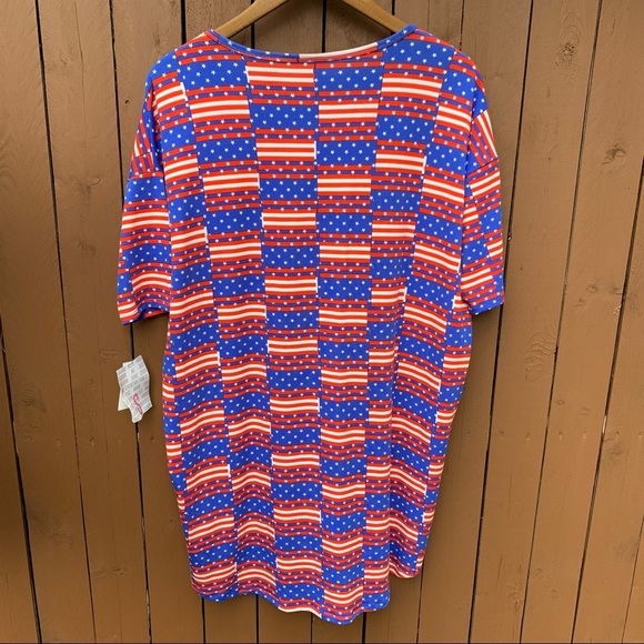 LulaRoe | NWT Size Small American Flag Irma Top - Picture 3 of 8